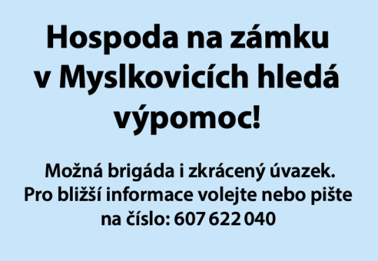 Hospoda hledá výpomoc