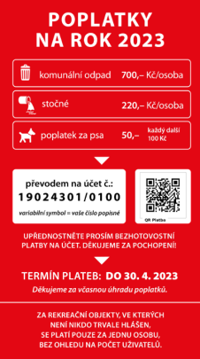 Poplatky na rok 2023
