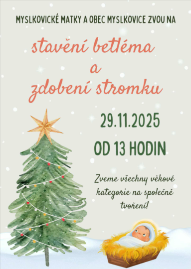 Stavění betléma a zdobení vánočního stromu