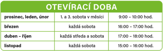 Otevírací doba areálu kompostárny a sběrného dvora